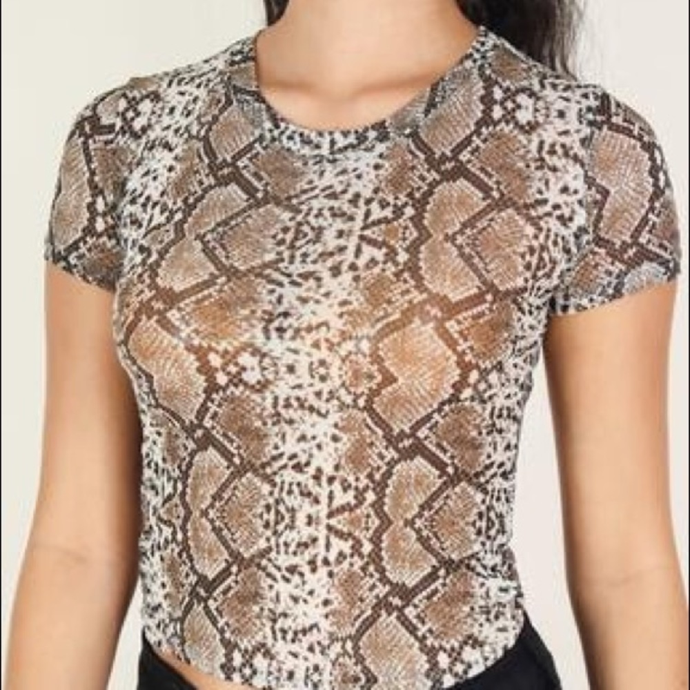 Snakeskin Sheer Top